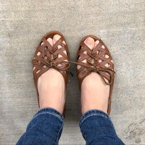 Brown Kitten Heel Sandals